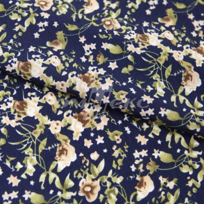 Плательная ткань "Фламенко" 1.1, 80 гр/м2, шир.150 см, принт растительный - купить в Обнинске. Цена 241.49 руб.