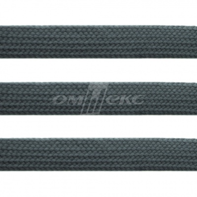 Шнур плетеный (плоский) d-12 мм, (уп.90+/-1м), 100% полиэстер, цв.272 - серый - купить в Обнинске. Цена: 8.62 руб.