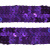 Тесьма с пайетками 12, шир. 20 мм/уп. 25+/-1 м, цвет фиолет - купить в Обнинске. Цена: 778.19 руб.