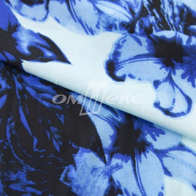 Плательная ткань "Фламенко" 19.1, 80 гр/м2, шир.150 см, принт растительный - купить в Обнинске. Цена 241.49 руб.