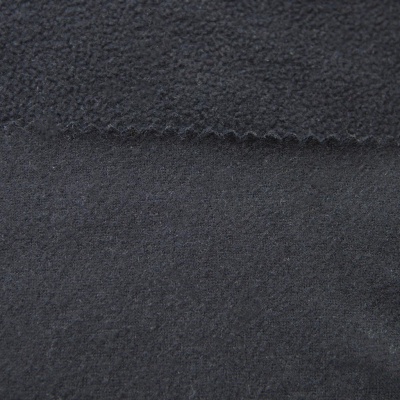 Флис DTY, 130 г/м2, шир. 150 см, цвет чёрный - купить в Обнинске. Цена 694.22 руб.