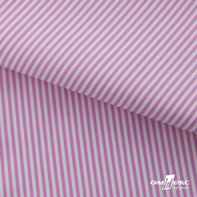 Ткань сорочечная Полоска Кенди, 115 г/м2, 58% пэ,42% хл, шир.150 см, цв.1-розовый, (арт.110) - купить в Обнинске. Цена 306.69 руб.
