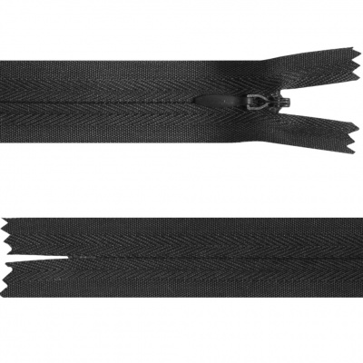 Молния потайная Т3, 18 см, полиэстер, цвет чёрный - купить в Обнинске. Цена: 4.85 руб.