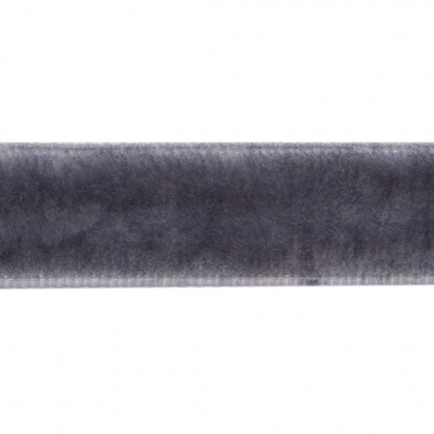 Лента бархатная нейлон, шир.12 мм, (упак. 45,7м), цв.189-т.серый - купить в Обнинске. Цена: 457.61 руб.
