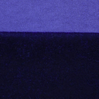 Бархат стрейч №14, 240 гр/м2, шир.160 см, (2,6 м/кг), цвет т.синий - купить в Обнинске. Цена 740.88 руб.