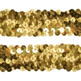 Тесьма с пайетками D16 шир 30 мм цвет золото 1