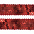 Тесьма с пайетками 3, шир. 20 мм/уп. 25+/-1 м, цвет красный - купить в Обнинске. Цена: 778.19 руб.
