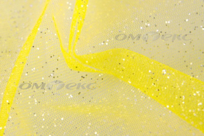 Сетка Глиттер, 40 гр/м2, шир.160см, цвет жёлтый - купить в Обнинске. Цена 163.01 руб.