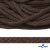 Шнур плетеный d-6 мм, 70% хлопок 30% полиэстер, уп.90+/-1 м, цв.1073-т.коричневый - купить в Обнинске. Цена: 594 руб.