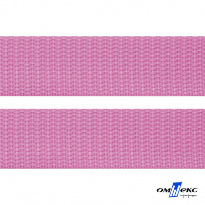 Розовый- цв.513-Текстильная лента-стропа 550 гр/м2 ,100% пэ шир.30 мм (боб.50+/-1 м) - купить в Обнинске. Цена: 475.36 руб.