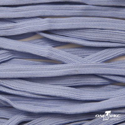 Шнур плетеный (плоский) d-12 мм, (уп.90+/-1м), 100% полиэстер, цв.259 - голубой - купить в Обнинске. Цена: 8.62 руб.