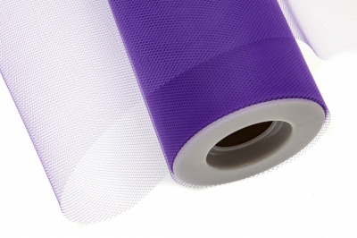 Фатин в шпульках 16-85, 10 гр/м2, шир. 15 см (в нам. 25+/-1 м), цвет фиолетовый - купить в Обнинске. Цена: 100.69 руб.