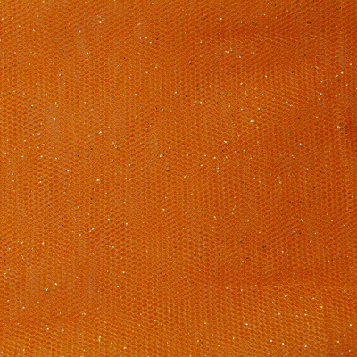 Сетка Глиттер, 24 г/м2, шир.145 см., оранжевый - купить в Обнинске. Цена 118.43 руб.