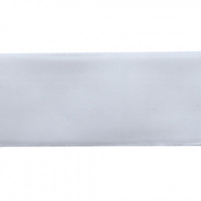 Лента бархатная нейлон, шир.25 мм, (упак. 45,7м), цв.01-белый - купить в Обнинске. Цена: 991.10 руб.