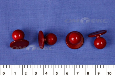 Пуговица поварская "Пукля", 10 мм, цвет красный - купить в Обнинске. Цена: 2.28 руб.