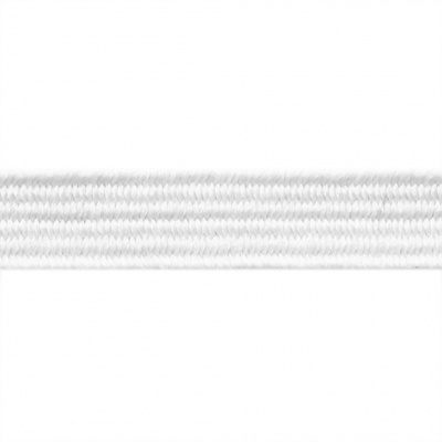 Резиновые нити с текстильным покрытием, шир. 6 мм (182 м/уп), цв.-белый - купить в Обнинске. Цена: 705.59 руб.
