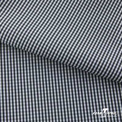 Ткань сорочечная Клетка Виши, 115 г/м2, 58% пэ,42% хл, шир.150 см, цв.6-черный, (арт.111) - купить в Обнинске. Цена 306.69 руб.