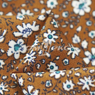Плательная ткань "Фламенко" 11.1, 80 гр/м2, шир.150 см, принт растительный - купить в Обнинске. Цена 239.03 руб.