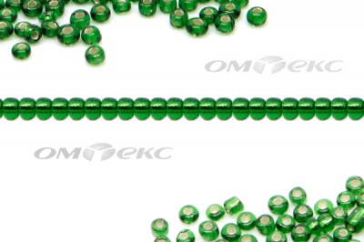 Бисер (SL) 11/0 ( упак.100 гр) цв.27В - зелёный - купить в Обнинске. Цена: 53.34 руб.