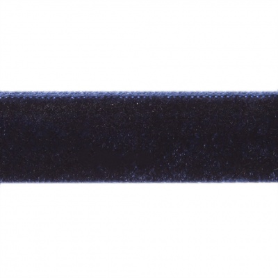 Лента бархатная нейлон, шир.12 мм, (упак. 45,7м), цв.180-т.синий - купить в Обнинске. Цена: 411.60 руб.