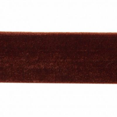 Лента бархатная нейлон, шир.25 мм, (упак. 45,7м), цв.120-шоколад - купить в Обнинске. Цена: 981.09 руб.