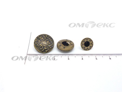 Кнопки металл 15 мм альфа антик с рис.№3  - купить в Обнинске. Цена: 2.90 руб.