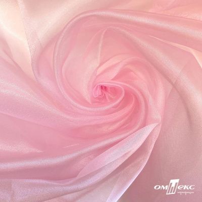 Ткань органза, 100% полиэстр, 28г/м2, шир. 150 см, цв. #47 розовая пудра - купить в Обнинске. Цена 86.24 руб.