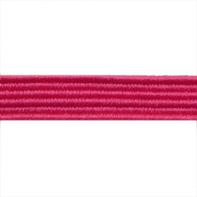 Резиновые нити с текстильным покрытием, шир. 6 мм ( упак.30 м/уп), цв.- 84-фуксия - купить в Обнинске. Цена: 155.22 руб.