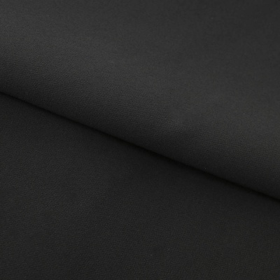 Костюмная ткань "Элис", 220 гр/м2, шир.150 см, цвет чёрный - купить в Обнинске. Цена 308 руб.