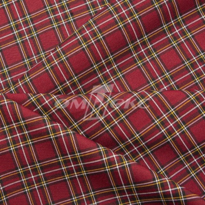 Ткань костюмная клетка 24379 2012, 230 гр/м2, шир.150см, цвет бордовый/бел/жел - купить в Обнинске. Цена 539.74 руб.