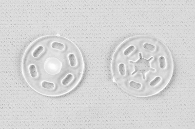 Кнопки пришивные пластиковые 15 мм, блистер 24шт, цв.-прозрачные - купить в Обнинске. Цена: 68.79 руб.