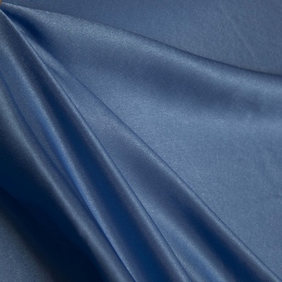 Поли креп-сатин 16-4132, 125 (+/-5) гр/м2, шир.150см, цвет голубой - купить в Обнинске. Цена 155.57 руб.