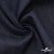 Ткань костюмная "Джинс" с начесом, 320 г/м2, 80% хлопок 20%полиэстер, шир. 160 см, т.синий - купить в Обнинске. Цена 492.24 руб.