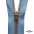 Молнии джинсовые металл т-5, 18 см латунь (YG), цв.-деним (231) - купить в Обнинске. Цена: 22.80 руб.
