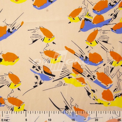 Плательная ткань "Софи" 14.1, 75 гр/м2, шир.150 см, принт птицы - купить в Обнинске. Цена 241.49 руб.