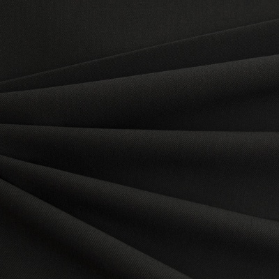 Костюмная ткань с вискозой "Меган", 210 гр/м2, шир.150см, цвет чёрный - купить в Обнинске. Цена 378.55 руб.