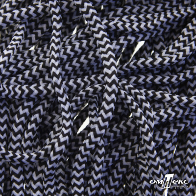 Шнурки #107-16, круглые 130 см, двухцветные цв.серый/чёрный - купить в Обнинске. Цена: 31.89 руб.