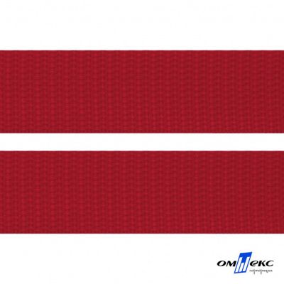 Красный - цв.171- Текстильная лента-стропа 550 гр/м2 ,100% пэ шир.50 мм (боб.50+/-1 м) - купить в Обнинске. Цена: 797.67 руб.