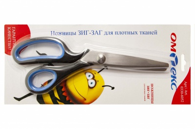 Ножницы арт.0330-6052 "ЗИГ-ЗАГ" 5 мм, для плотных тканей , 9"/ 229 мм - купить в Обнинске. Цена: 733.08 руб.