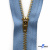 Молнии джинсовые металл т-4, 18 см латунь (YG), цв.-деним (231) - купить в Обнинске. Цена: 21.57 руб.