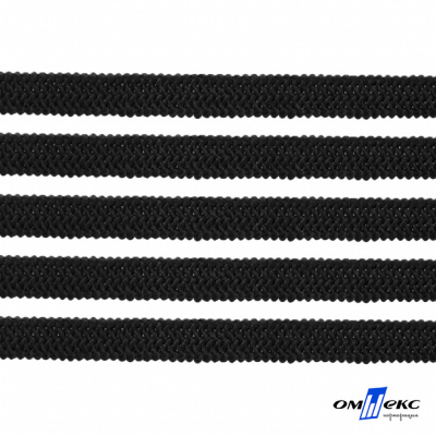 Лента эластичная вязанная (резинка) 4 мм (200+/-1 м) 400 гр/м2 черная бобина "ОМТЕКС" - купить в Обнинске. Цена: 1.78 руб.