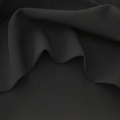 Костюмная ткань "Элис", 220 гр/м2, шир.150 см, цвет чёрный - купить в Обнинске. Цена 308 руб.