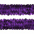 Тесьма с пайетками 12, шир. 30 мм/уп. 25+/-1 м, цвет фиолет - купить в Обнинске. Цена: 1 098.48 руб.