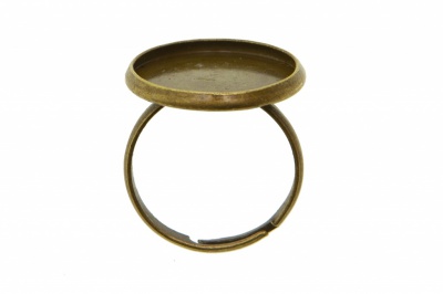 Заготовка для рукоделия металлическая фигурная для кольца 15мм - купить в Обнинске. Цена: 7.44 руб.