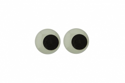 Глазки для игрушек, круглые, с бегающими зрачками, 8 мм/упак.100+/-2 шт, цв. -черно-белые - купить в Обнинске. Цена: 28.57 руб.