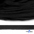 Шнур плетеный d-8 мм плоский, 70% хлопок 30% полиэстер, уп.85+/-1 м, цв.- чёрный - купить в Обнинске. Цена: 735 руб.