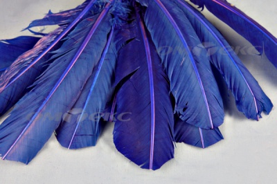 Декоративный Пучок из перьев, перо 23см/синий - купить в Обнинске. Цена: 12.34 руб.