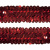 Тесьма с пайетками 3, шир. 30 мм/уп. 25+/-1 м, цвет красный - купить в Обнинске. Цена: 1 087.39 руб.