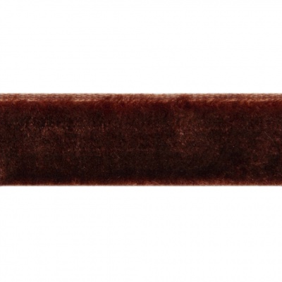 Лента бархатная нейлон, шир.12 мм, (упак. 45,7м), цв.120-шоколад - купить в Обнинске. Цена: 392 руб.