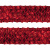 Тесьма с пайетками 3, шир. 35 мм/уп. 25+/-1 м, цвет красный - купить в Обнинске. Цена: 1 321.65 руб.